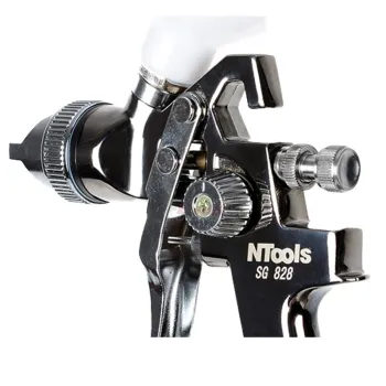 Ntools SG 828 HVLP Lackierpistole Düse 1,3 mm - 2,5 mm Fließbecherpistole 600 ml